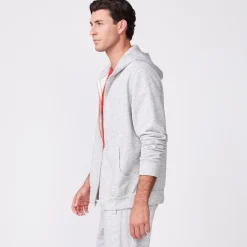 Mens Sale|Men's Sale*MONROW Zip Up Hoody HEATHERGREY